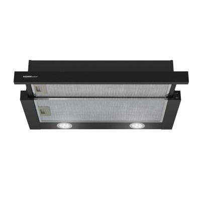Вытяжка HOMSair FLAT 60, встраиваемая, 520 м3/ч, 2 скорости, 60 см, чёрная