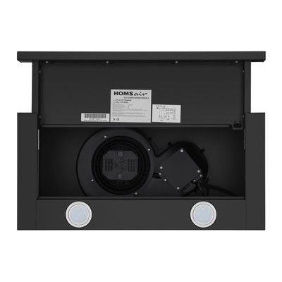 Вытяжка HOMSair FLAT 60, встраиваемая, 520 м3/ч, 2 скорости, 60 см, чёрная