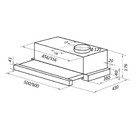 Вытяжка HOMSair FLAT 60, встраиваемая, 520 м3/ч, 2 скорости, 60 см, чёрная - Фото 9