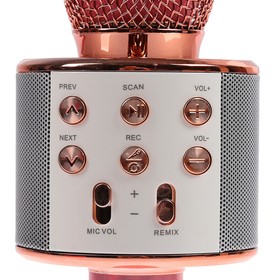 

Микрофон для караоке LuazON LZZ-56, WS-858, 1800 мАч, розовый