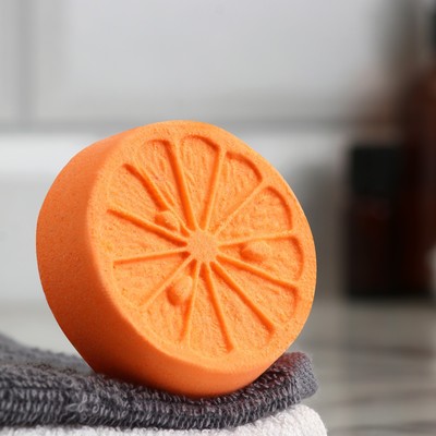 Бомбочка для ванны "Половинка апельсина", оранжевый, 110 гр "Добропаровъ"