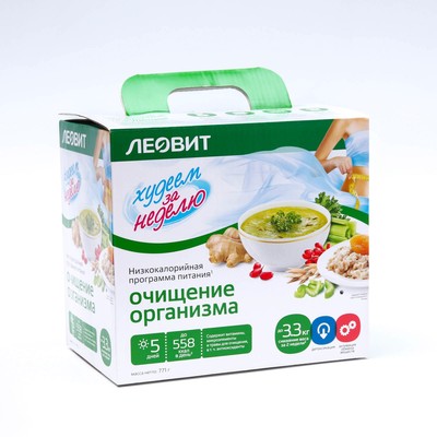 Комплекс питания на 5 дней «Очищение организма» Худеем за неделю Леовит
