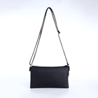 Сумка женская кросс-боди на молнии, 25×4×15 см, чёрная - Фото 3