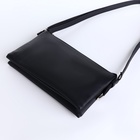 Сумка женская кросс-боди на молнии, 25×4×15 см, чёрная - Фото 9