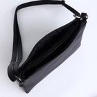 Сумка женская кросс-боди на молнии, 25×4×15 см, чёрная - Фото 8