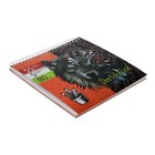 Скетчбук Calligrata, 195 х 195 мм, 55 листов, твёрдая обложка, "Волк", металлизированный картон с объёмным рисунком, блок 80 г/м2 + 5 листов тонированной бумаги - фото 7138513