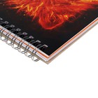 Скетчбук А5 Calligrata «Огненный волк», 55 листов, твёрдая обложка, металлизированный картон с объёмным рисунком, блок 80 г/м² + 5 листов тонированной бумаги - Фото 3