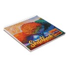 Скетчбук Calligrata, 170 х 170 мм, 55 листов, твёрдая обложка, "Сад", металлизированный картон с объёмным рисунком, блок 80 г/м2 + 5 листов тонированной бумаги - Фото 2