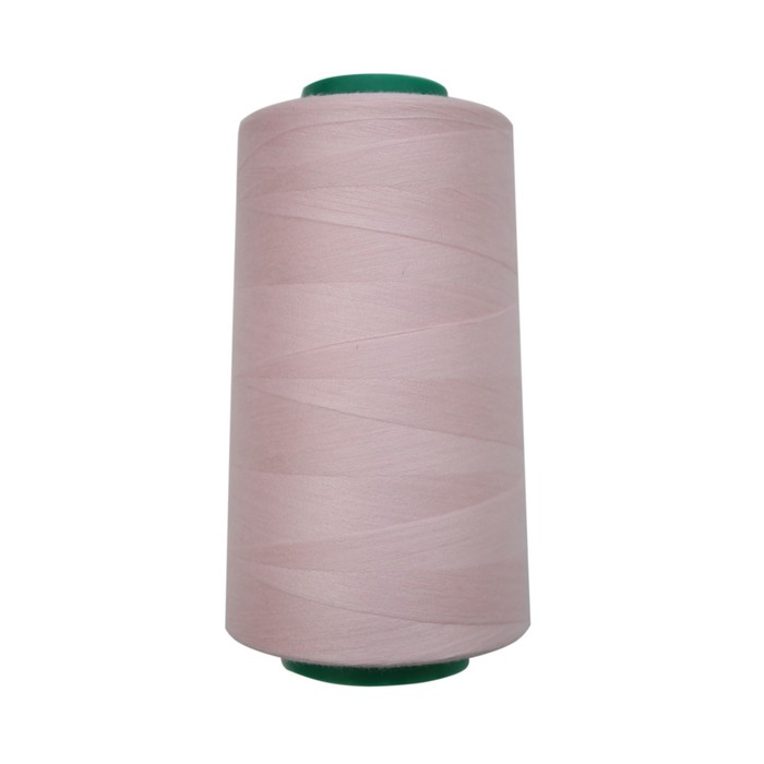 Нитки промышленные 50/2, для тонких тканей, 5000 ярд (288 бело-розовый) - Фото 1