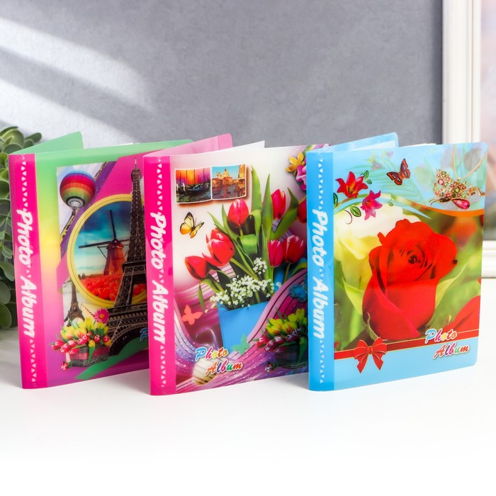 Фотоальбом на 36 фото 10×15 см «Цветочник», 16.5×12.5×1.5 см, МИКС - Фото 1