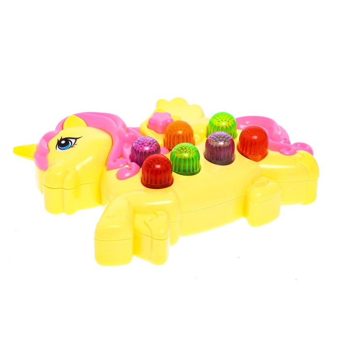 Музыкальная игрушка «Любимый единорог», звук, свет, цвет жёлтый - фото 1907444676