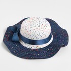 Шляпа женская, цвет темно-синий, размер 56-58 - Фото 2