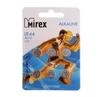 Батарейка алкалиновая Mirex, LR44, AG13, 1.5В, блистер, 6 шт 7894740 - фото 6081730