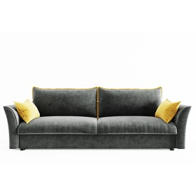 Прямой диван «Барселона 1», механизм пантограф, велюр, цвет селфи 07 / селфи 08