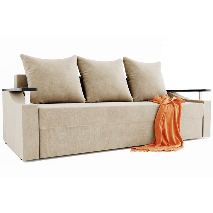 Прямой диван «Манго», механизм еврокнижка, ППУ, велюр, цвет селфи 01 - Фото 1