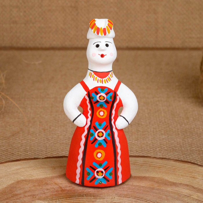 Сувенир «Баба», 5×5×10,5 см, каргопольская игрушка - фото 1888321715