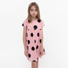Платье для девочки, цвет розовый/горох, рост 98 см - фото 321338792