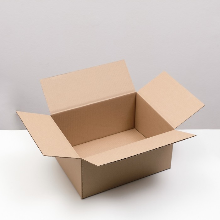 Коробка складная бурая 40 х 30 х 20 см - Фото 1
