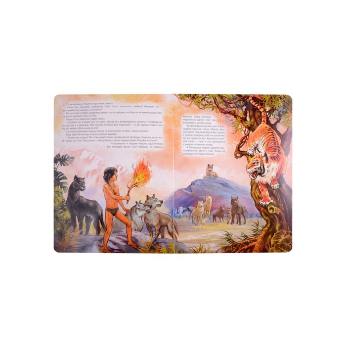 Книга-макси на картоне «Маугли», 7 разворотов 7908991
