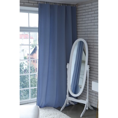 Штора портьерная  "Этель" 140*250 см Английский стиль голубой,100% п/э