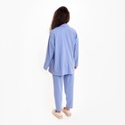 Комплект женский повседневный (жакет и брюки), голубой, размер 42 - Фото 8