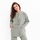 Комплект женский повседневный (жакет и брюки), хаки, размер 44 - Фото 3