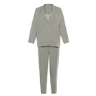 Комплект женский повседневный (жакет и брюки), хаки, размер 44 - Фото 8