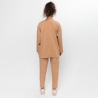 Комплект женский повседневный (жакет и брюки), цвет бежевый, размер 42 - Фото 9