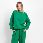Комплект женский повседневный (свитшот и брюки), зеленый, размер 48-50 - Фото 3