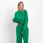 Комплект женский повседневный (свитшот и брюки), зеленый, размер 48-50 - Фото 5