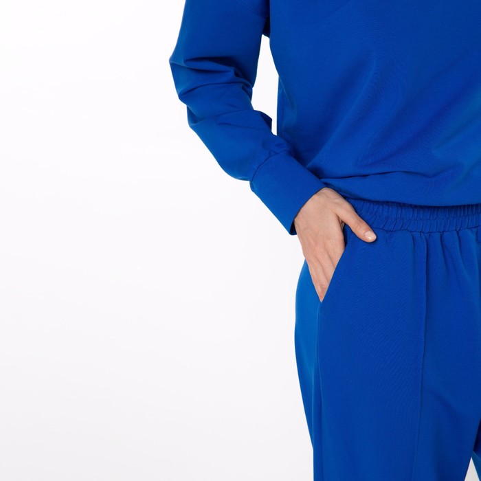 Комплект женский повседневный (свитшот и брюки), электро, размер 44-46 54293