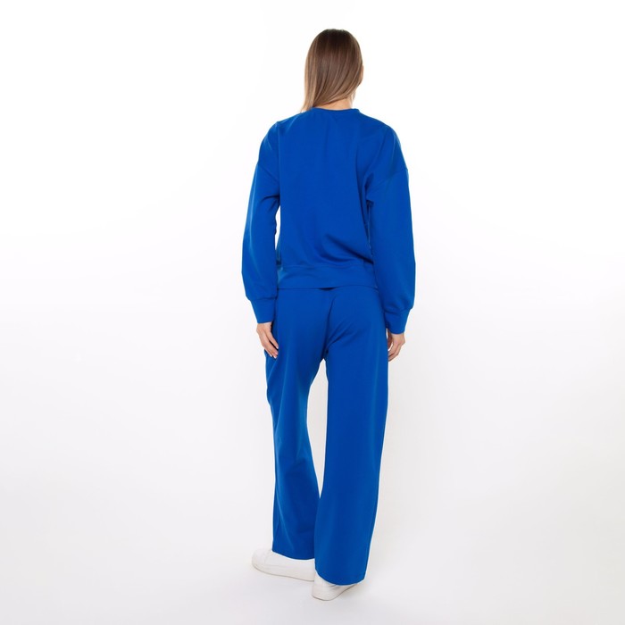 Комплект женский повседневный (свитшот и брюки), электро, размер 48-50 54295