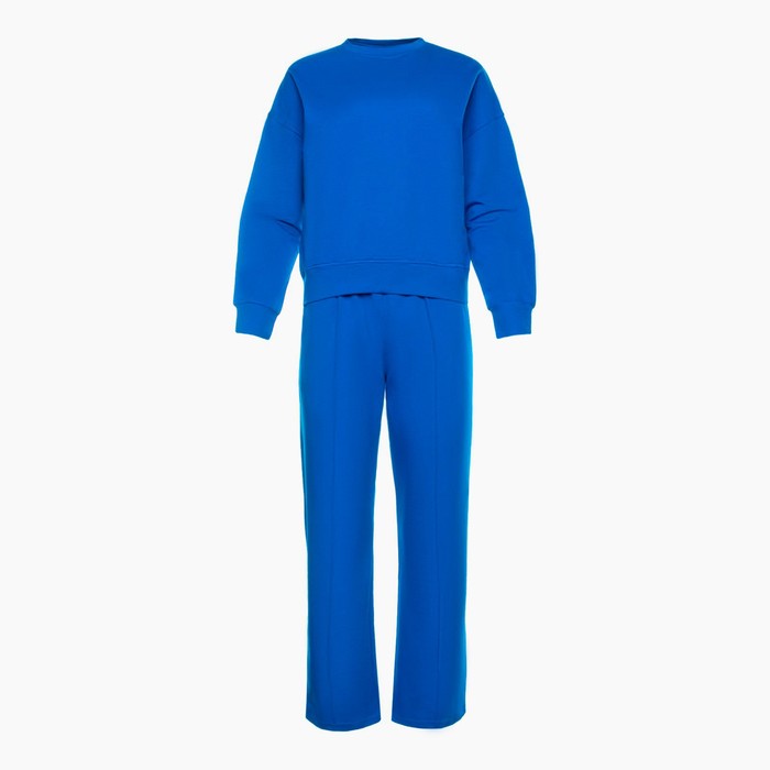 Комплект женский повседневный (свитшот и брюки), электро, размер 48-50 54295