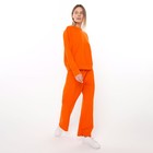 Комплект женский повседневный (свитшот и брюки), оранжевый, размер 44-46 - фото 9740622
