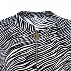 Костюм женский (туника и брюки), цвет чёрно-белый, принт зебра, размер 56 - Фото 13
