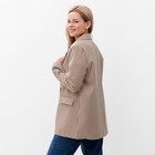 Пиджак женский, цвет коричневый, гусиная лапка, размер 54 - Фото 3