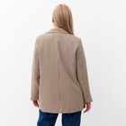 Пиджак женский, цвет коричневый, гусиная лапка, размер 54 - Фото 4