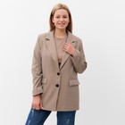 Пиджак женский, цвет коричневый, гусиная лапка, размер 56 - Фото 2