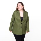 Пиджак женский, цвет зеленый, гусиная лапка, размер 50 - фото 9741044