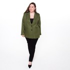 Пиджак женский, цвет зелёный, гусиная лапка, размер 52 - Фото 3