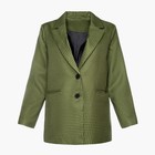 Пиджак женский, цвет зелёный, гусиная лапка, размер 52 - Фото 7