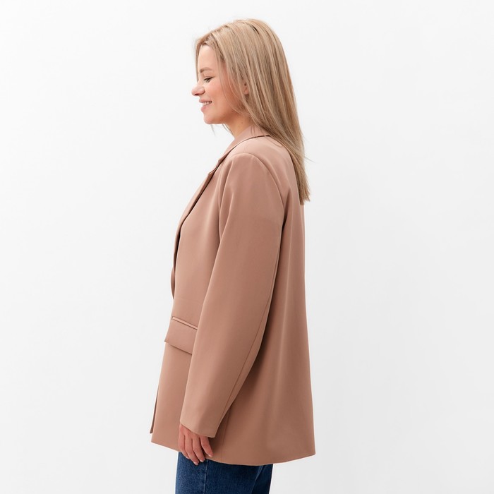 Пиджак женский, цвет бежевый, размер 54 54319