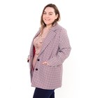 Пиджак женский, цвет розовый, гусиная лапка, размер 54 - Фото 5