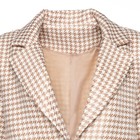 Пиджак женский, цвет светло-бежевый, гусиная лапка, размер 54 - Фото 8