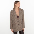 Пиджак женский, цвет кофе, гусиная лапка, размер 52 - Фото 3