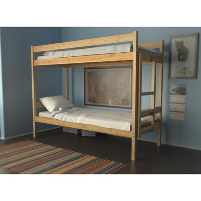 Двухъярусная кровать «Дюна», 70 × 160 см, массив сосны