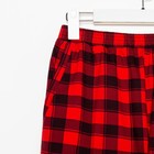 Костюм мужской домашний (футболка и брюки), цвет красный, размер 60 - фото 30309455