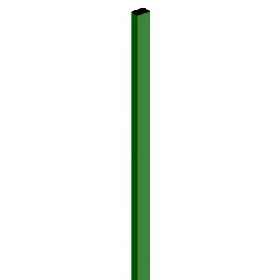 Столб, 60 × 40 мм, толщина 1,5 мм, высота 2 м, с заглушкой, зелёный
