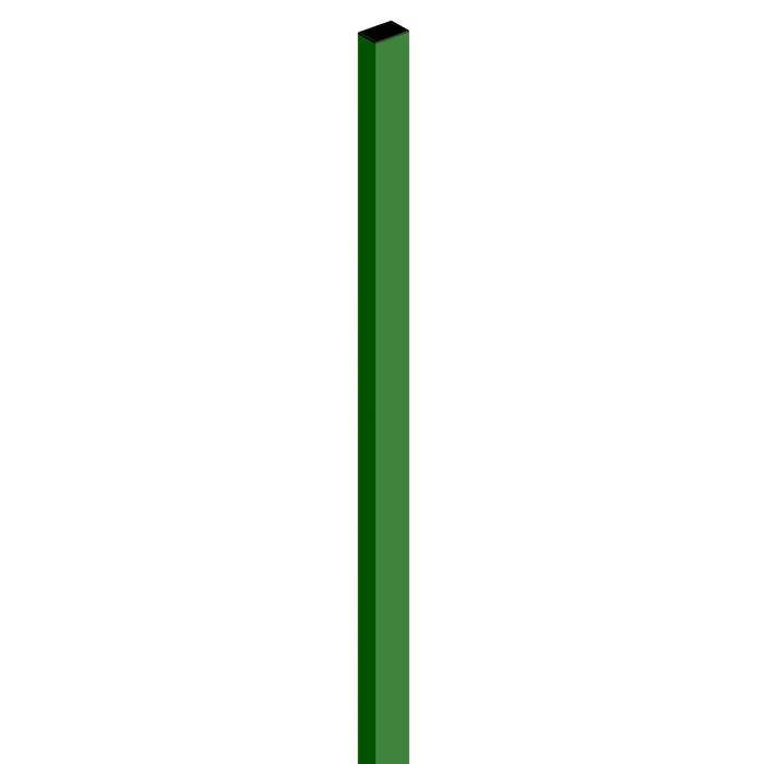Столб, 60 × 40 мм, толщина 1,5 мм, высота 2 м, с заглушкой, зелёный - Фото 1