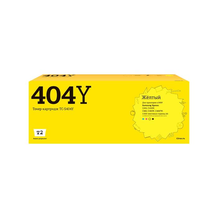 Лазерный картридж T2 TC-S404Y (CLT-Y404S/SU452A/Y404S) Samsung, желтый - Фото 1